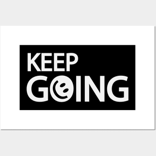 Keep going typography design Posters and Art